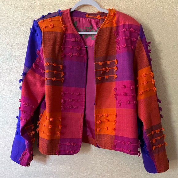 Vintage Crystal multicolor handmade jacket - Picture 1 of 10